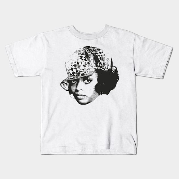 Diana Ross Singer Kids T-Shirt by regencyan